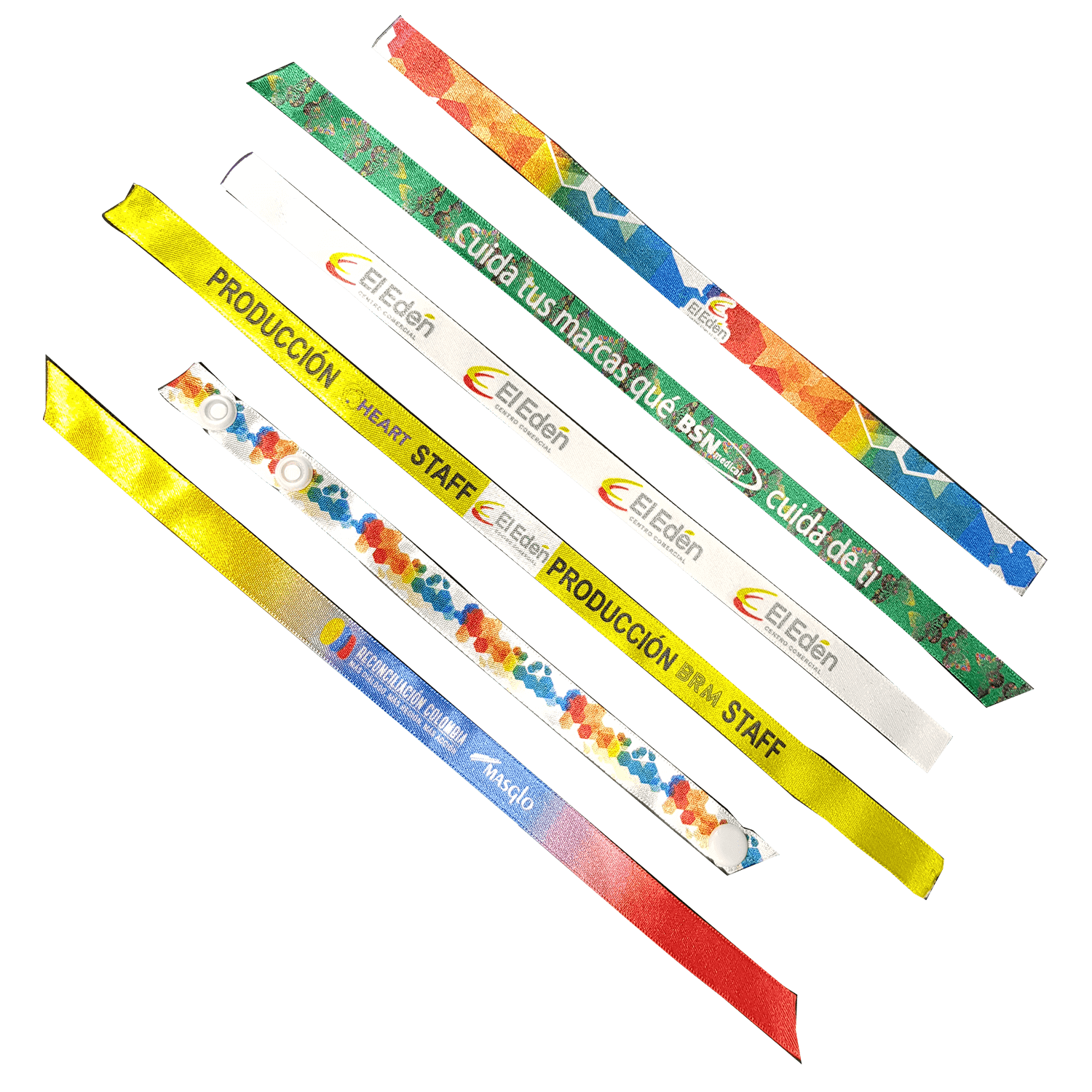Manillas publicitarias en cinta personalizadas sublimadas