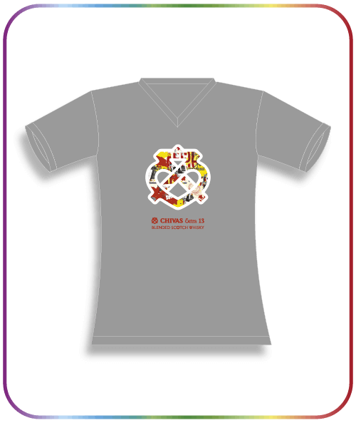 Camiseta tipo t-shirt en variedad de materiales, tipo de marcación estampación.